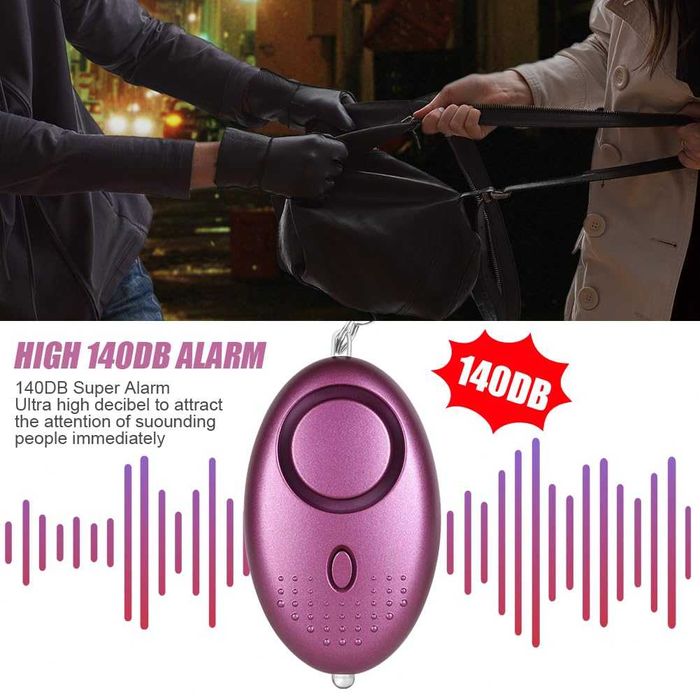 Set 3 Alarme Personale de Urgență, 140 dB, Sirenă de Autoapărare