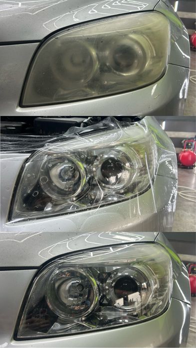 Шкурене, полиране и защита на фарове