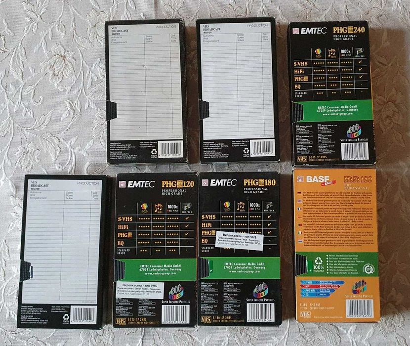 Видеокасети BASF phg , EMTEC phg