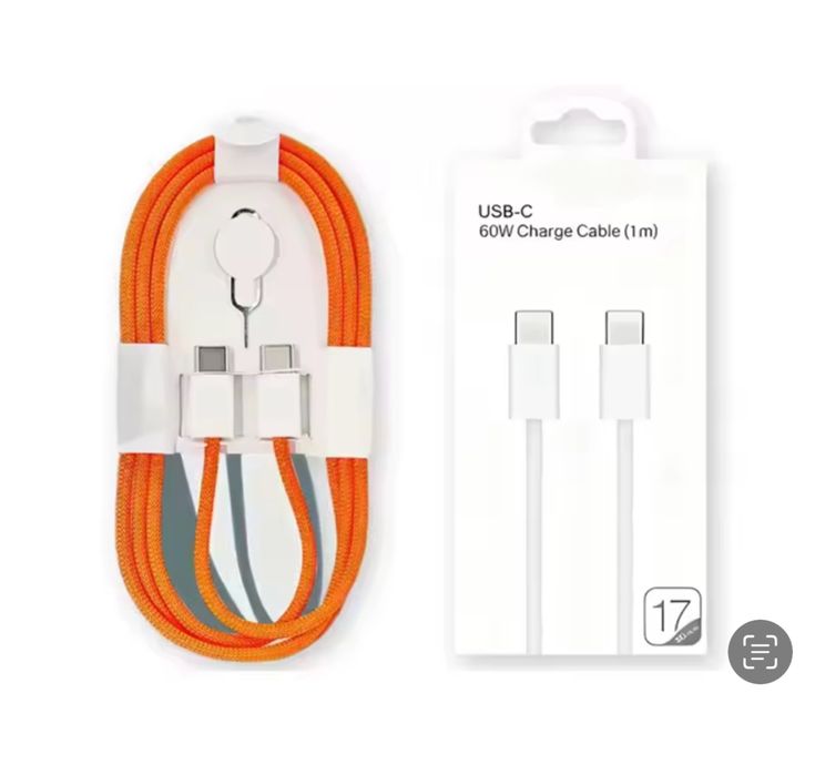 Iphone 15/16/17 PRO MAX PLUS AIR - Cablu Super Fast Charger 60w Orange