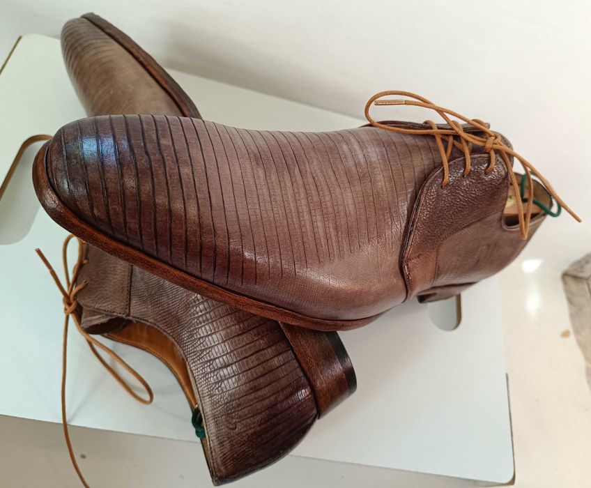 Pantofi de lux 44.5 45 45.5 de lux GREVE NOI lucrati manual piele embo