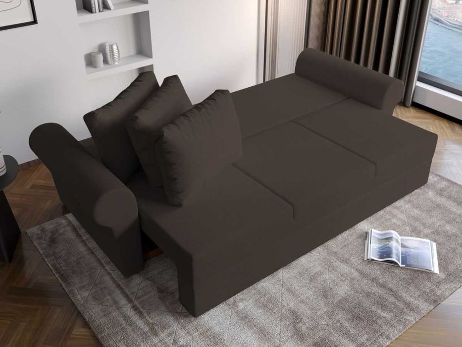 Canapea Maroc Maro+Masa Grand Stejar Auriu+4 Scaune Grand Crem