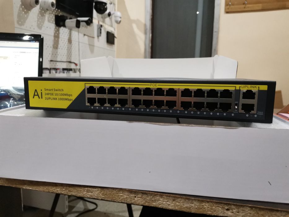 Коммутатор POE 24 портовый, uplink 1000 мбит\с