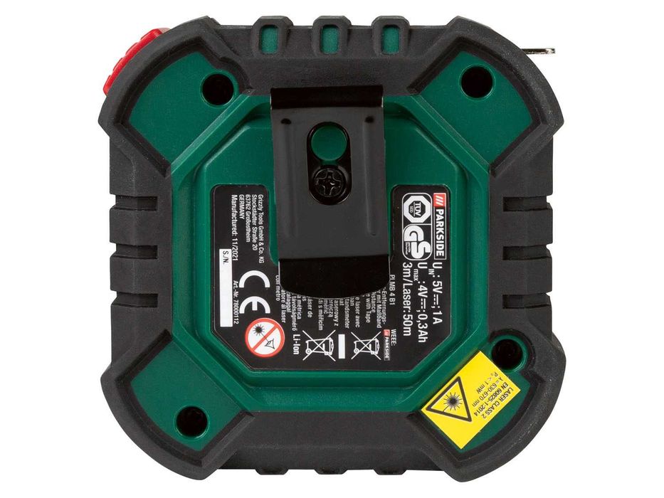 ruleta digitala telemetru 50m cu acumulator parkside PLMB 4 B1 laser