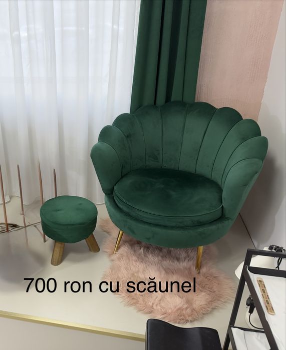 Vand fotoliu cu scaunel