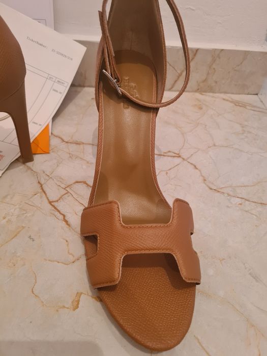 Sandale Hermes maro bej 39 NOI