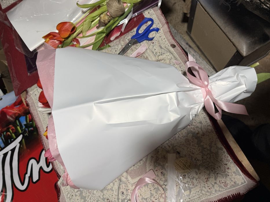 Микс букет тюльпан