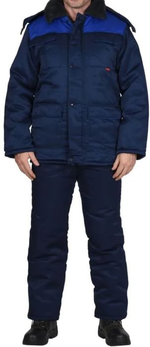 Спецодежда зимняя куртка с капюшоном и тёплые брюки