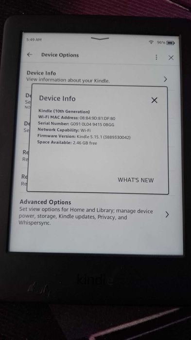 Kindle Basic 10th (2019), ecran 6"