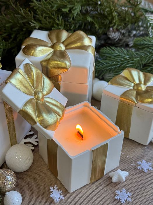 Коледни соеви свещи