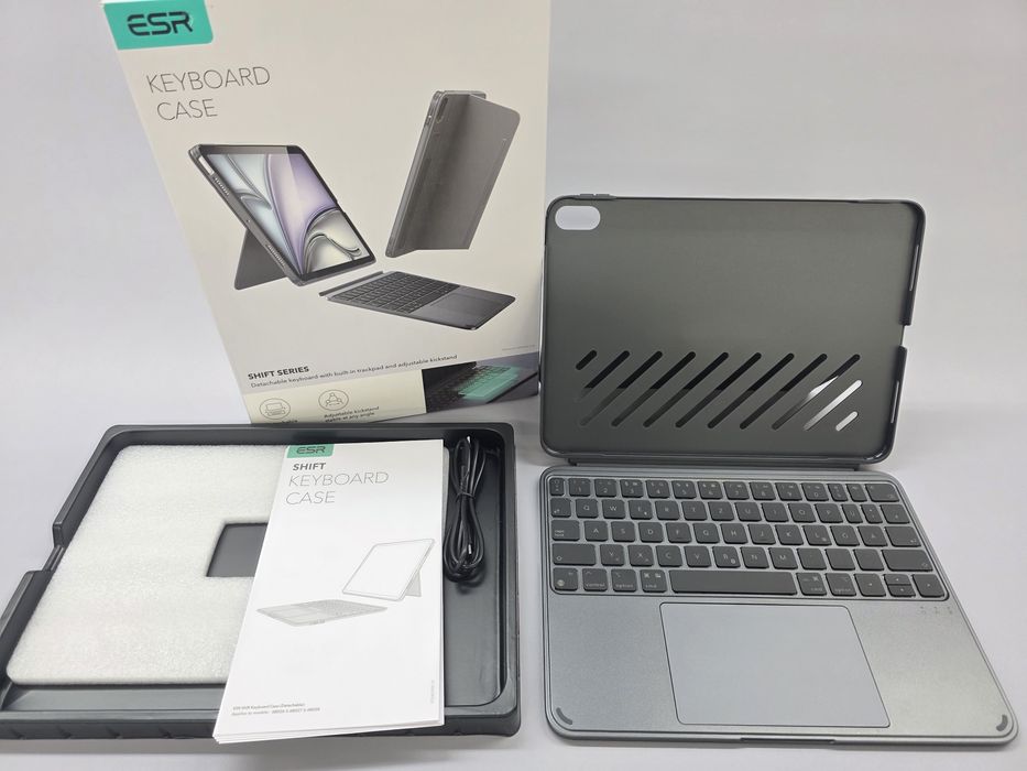 ESR Shift Калъф с клавиатура за iPad Air 11" (M4/M3/M2) и Air 10.9", тъмносив