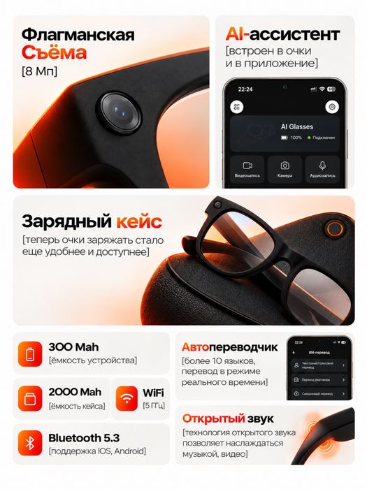 Смарт очки, умные очки