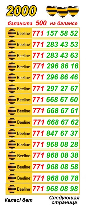 Сим карты. Красивые номера Актив и Билайн.