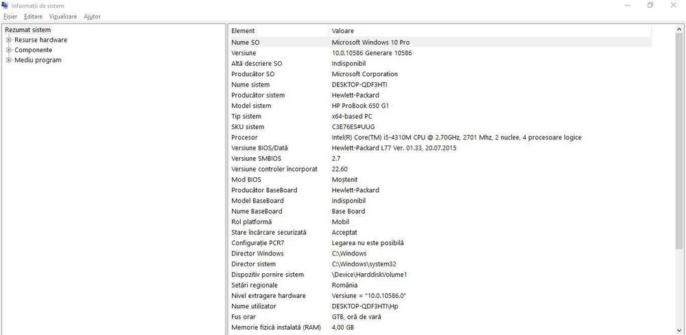 Laptop HP ProBook 650 G1 | Intel Core i5 | SSD 240GB Kingston | Windows 10 Pro