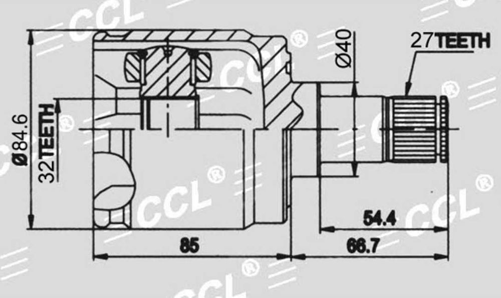 Шрус внутренний CCL RH Honda CR-V RD1 95-01 правый-руль