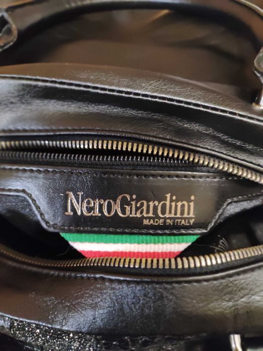 Маркова италианска кожена чанта Nero Giardini, естествена кожа