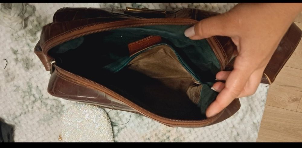 Geantă damă Mazzini Firenze din piele naturală, Made in Italy