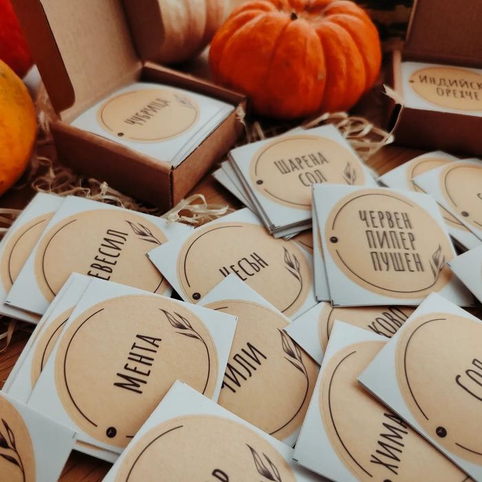 Стикери / Етикети за подправки Natural