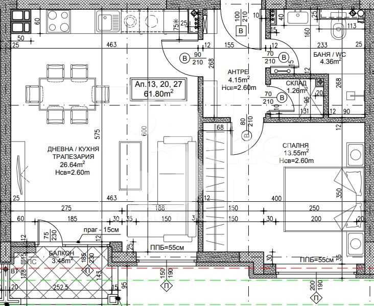 Продава се Двустаен апартамент в София, Дружба 2 - 74 кв.м за 2555 €/кв.м - Снимка #3