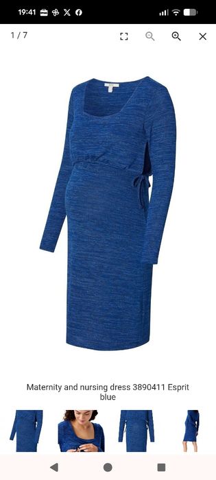 Rochie Gravide și Alăptare Esprit Maternitate Albastră – Mărimea M