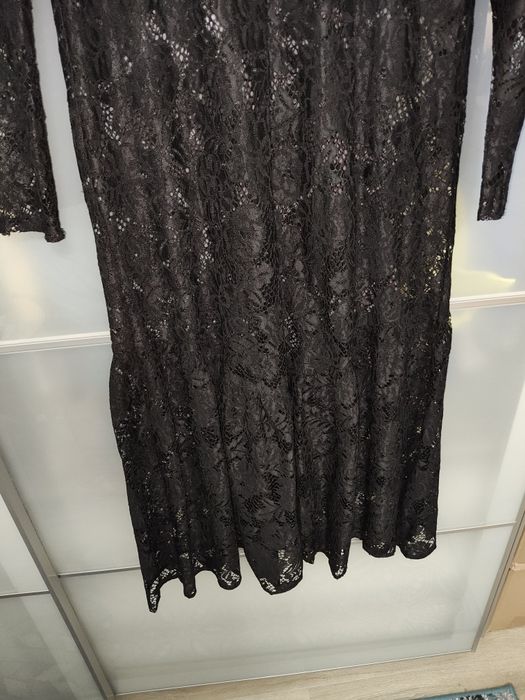 Rochie lunga dantela neagra H&M