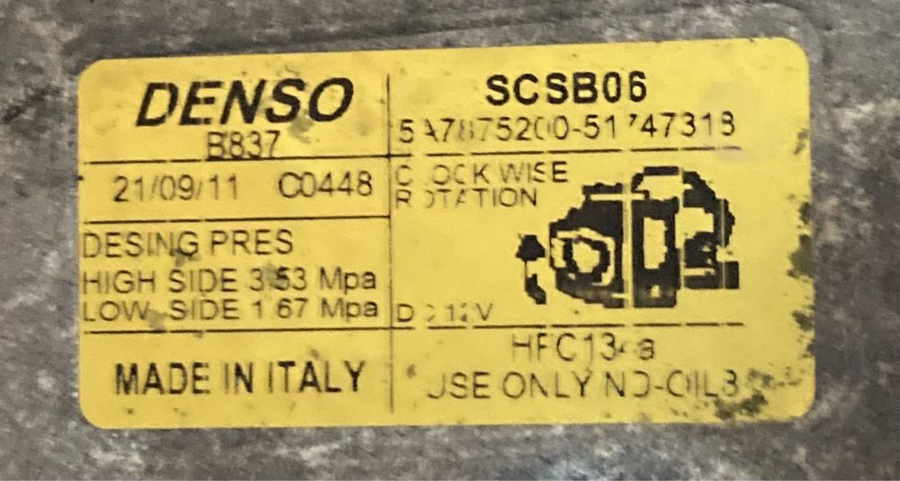 Fuat 500 2011 година 1.2i Компресор Климатик