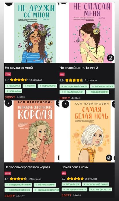 Книги. Ася Лавринович.  8 книг