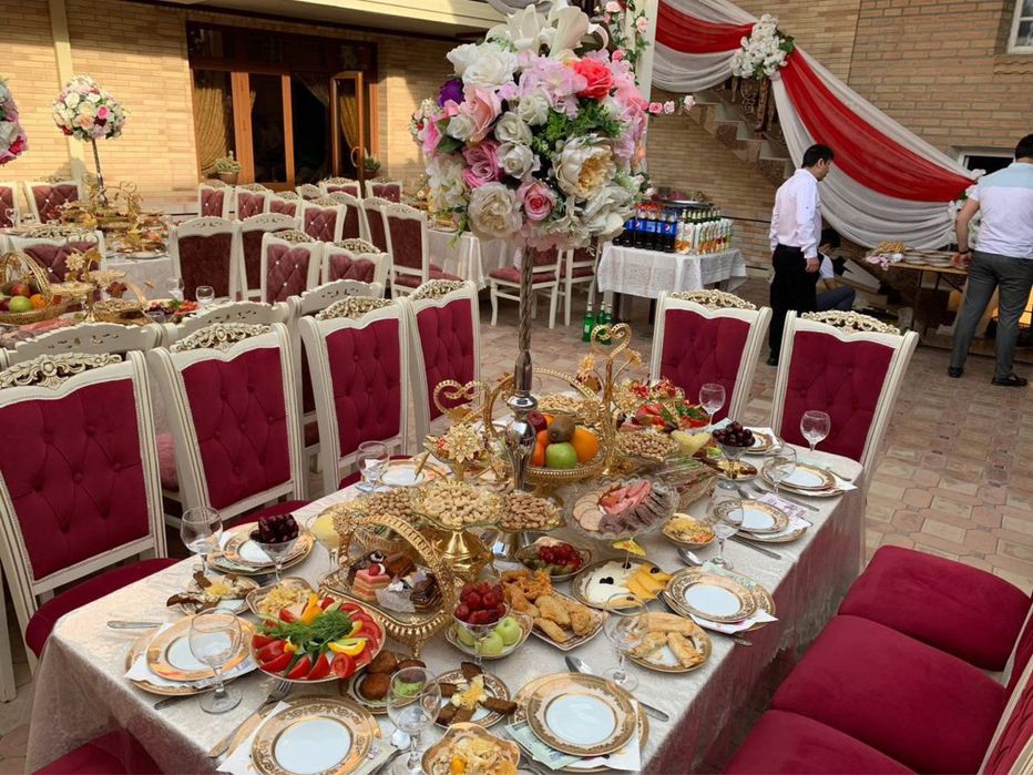 Prokat stol stul posuda ventilyator catering oshpaz ofitsantlar