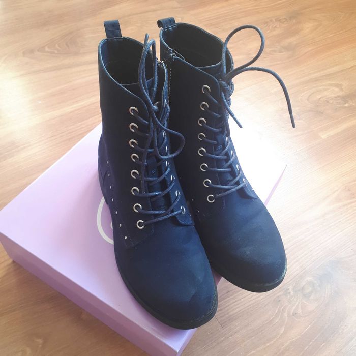 Боти/ Кубинки тъмносин велур, отл.съст, 40 номер