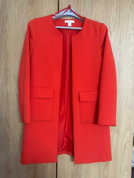 Blazer sacou H&M marime 36 rosu coral