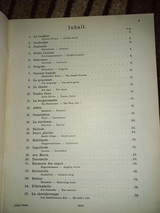 Школа по пиано Burgmuller Opus 100