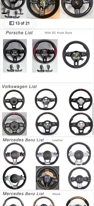 Волани за BMW Steering Wheel BMW Carbon Alcantara Rev Display AMG Mercedes Audi Rs M competiton