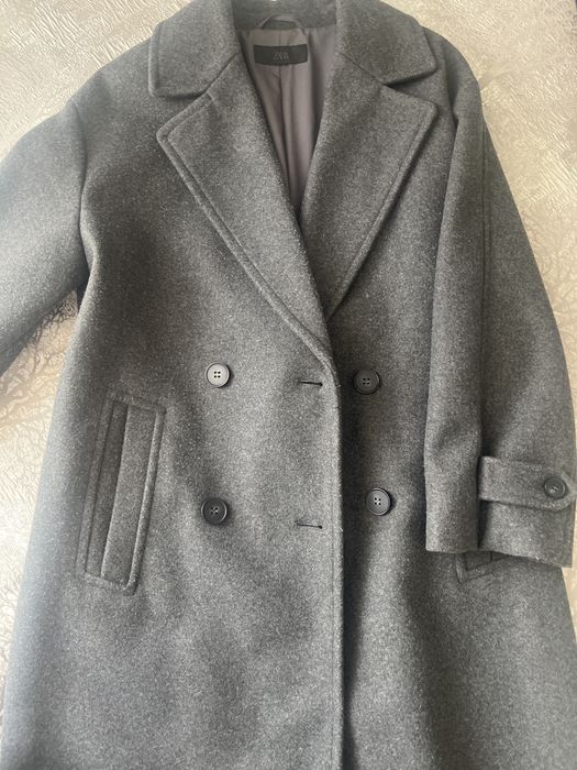 Пальто темно серый