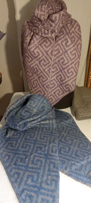 Палантин шерстяной стильный асимметрия