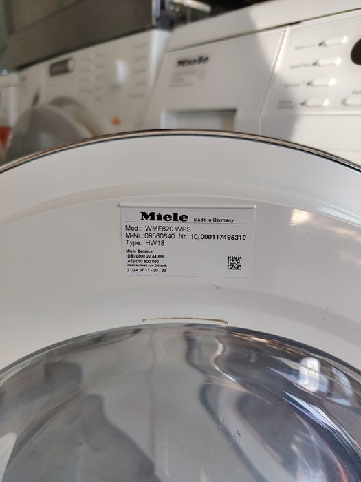 Пералня +гаранция. MIELE W1,ПЧЕЛНА ПИТА, КЛАС А 8кг. Безплатна доставка за София