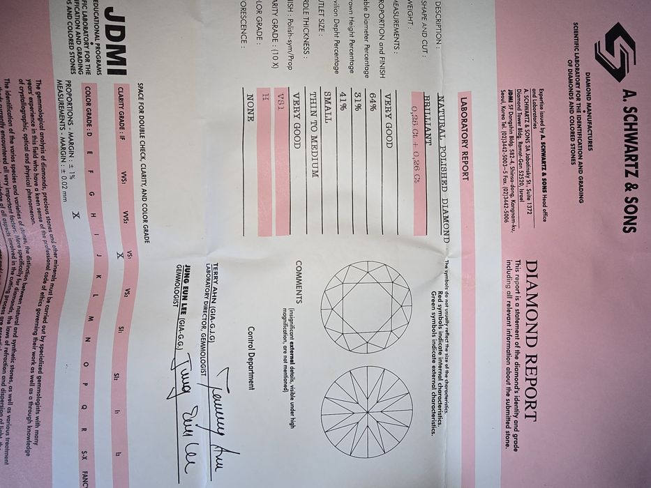 Pereche cercei diamant natural VS1 certificat