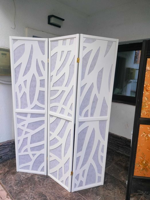 Paravan decorativ alb