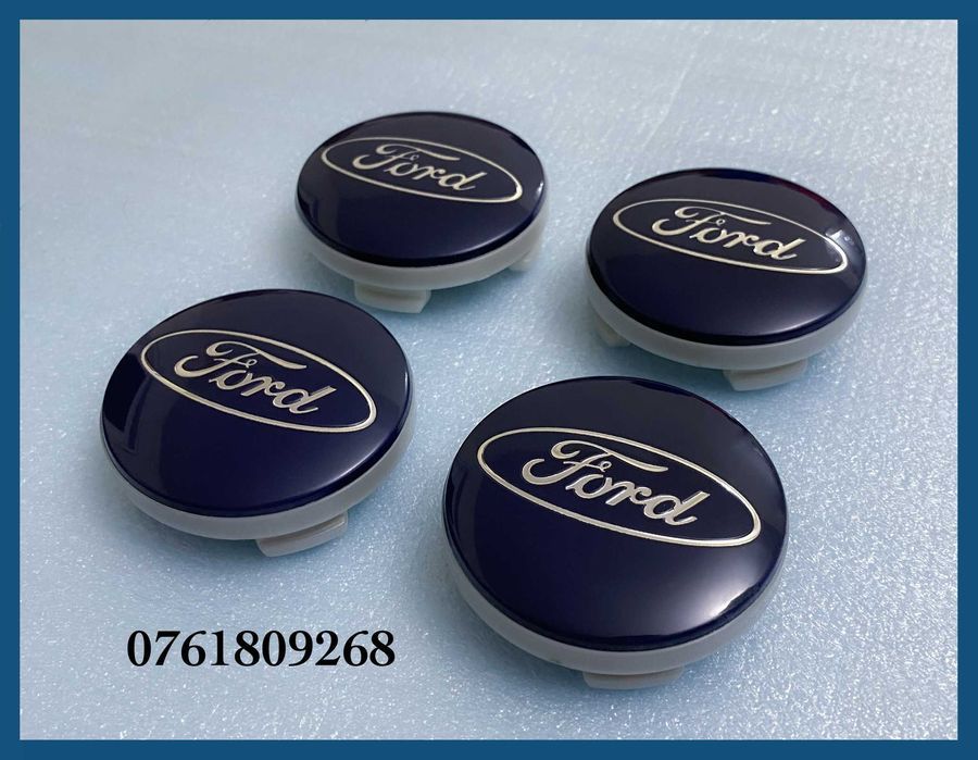 Set 4 capace albastre 54mm 6M211003AA jante aliaj originale Ford