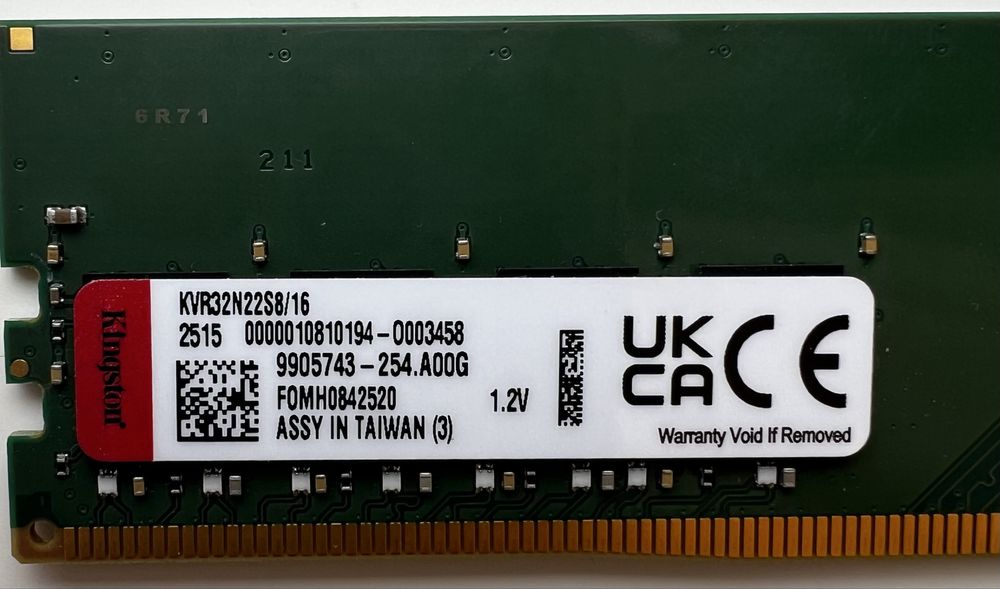 ОЗУ 16GB DDR4 kingston