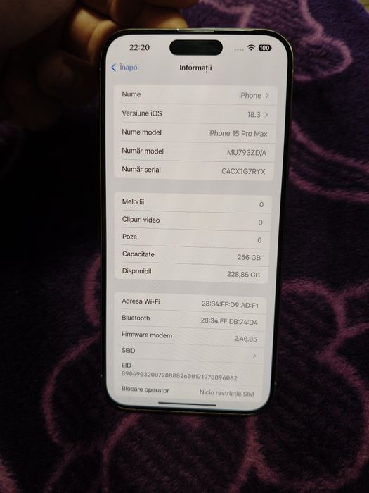 iPhone 15pro max 256gb