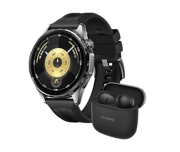 НОВО! Смарт часовник HUAWEI Watch GT 6 46mm Black + безжични слушалки