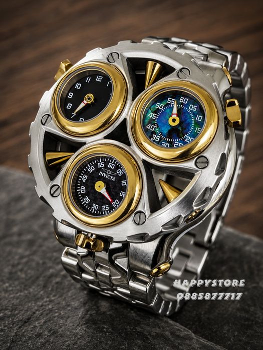 INVICTA Cerberus Silver/Gold 47 mm, Инвикта нов мъжки часовник