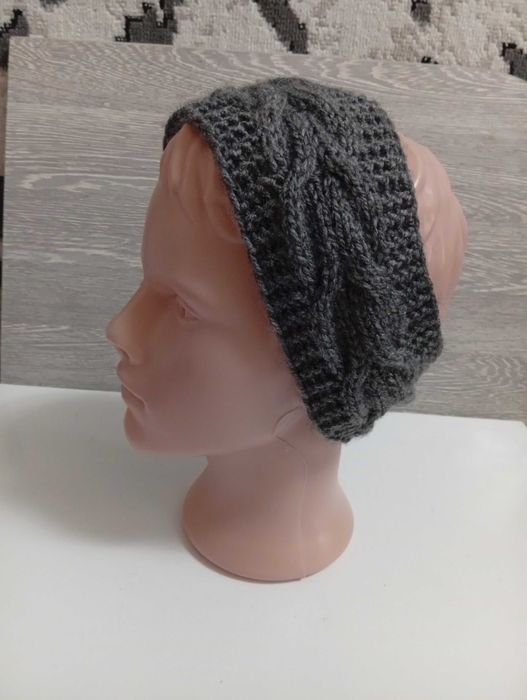 Вязаная шапка-шарф, снуд. Повязка на голову