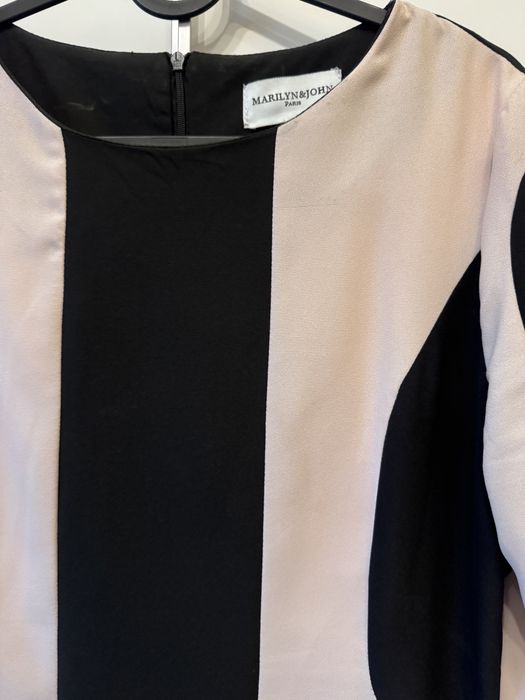 Rochie eleganta roz cu negru