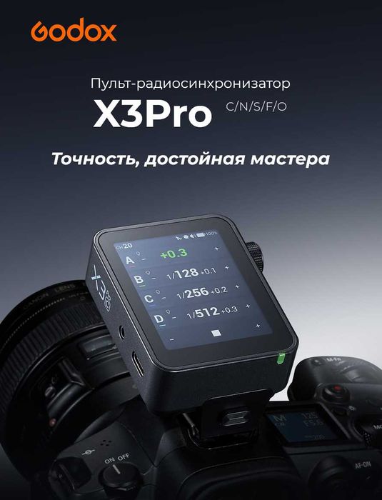 Радиосинхронизатор Godox X3 Pro (синхронизатор триггер)
