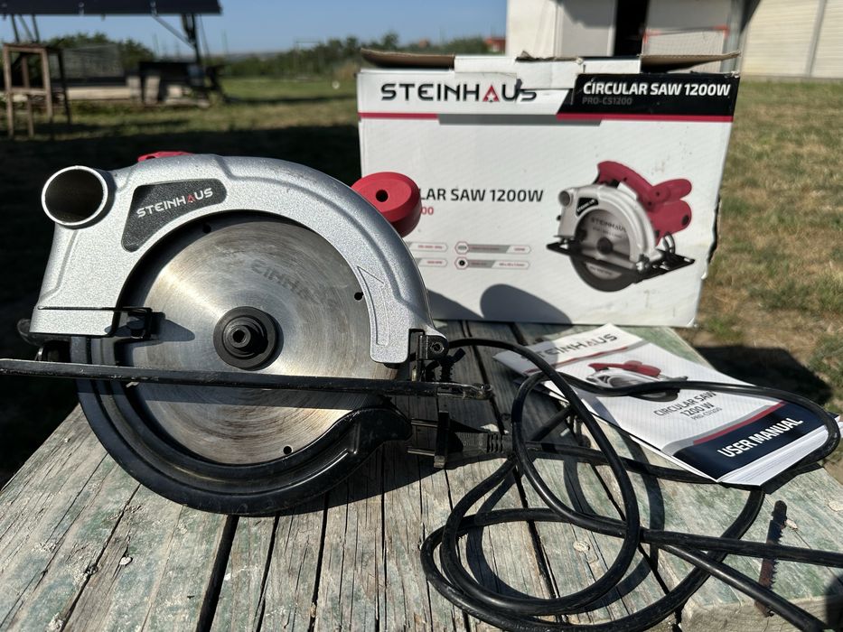 Fierastrau circular Steinhaus, PRO-CS1200, 1200 W, disc 185mm, 5500RPM, 63mm