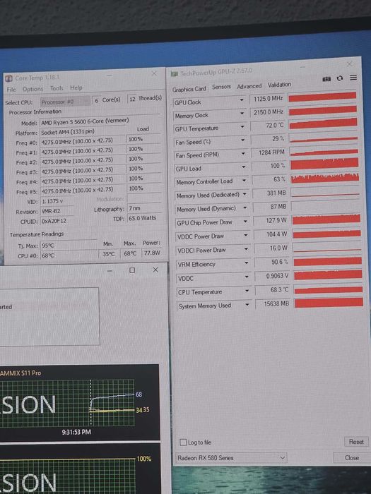 PC Gaming Ryzen 5600, Rx 580 4gb, 16gb ram 200-350 fps cs 2