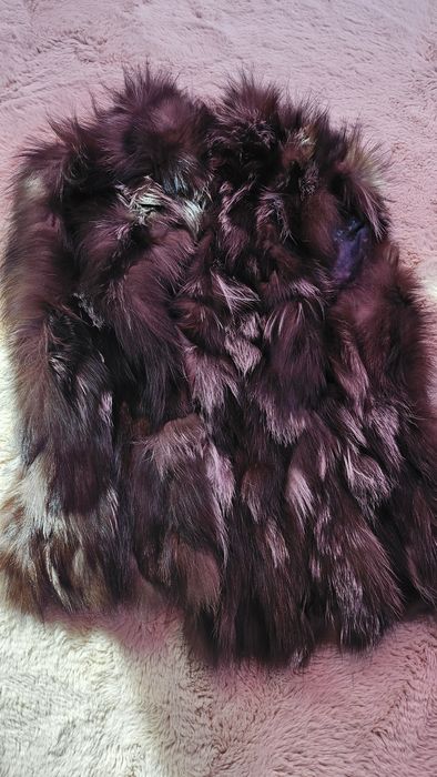 Дамско елече от сребриста лисица