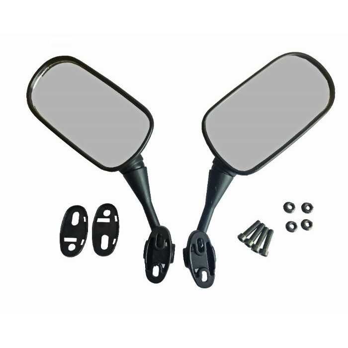 Комплект огледала Automat, Мото, 2бр, 10см, Черен