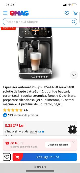 Aparat cafea philips